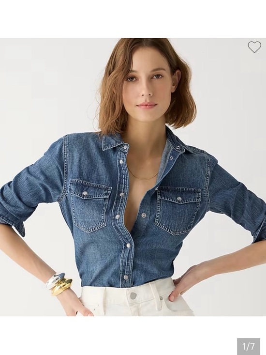 J. Crew Tops - J. Crew Slim-fit chambray shirt